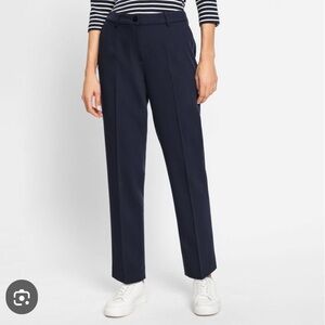 New Olsen Lisa Straight Leg Pants Navy Size 12 Office Work Dress Pants